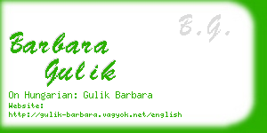 barbara gulik business card